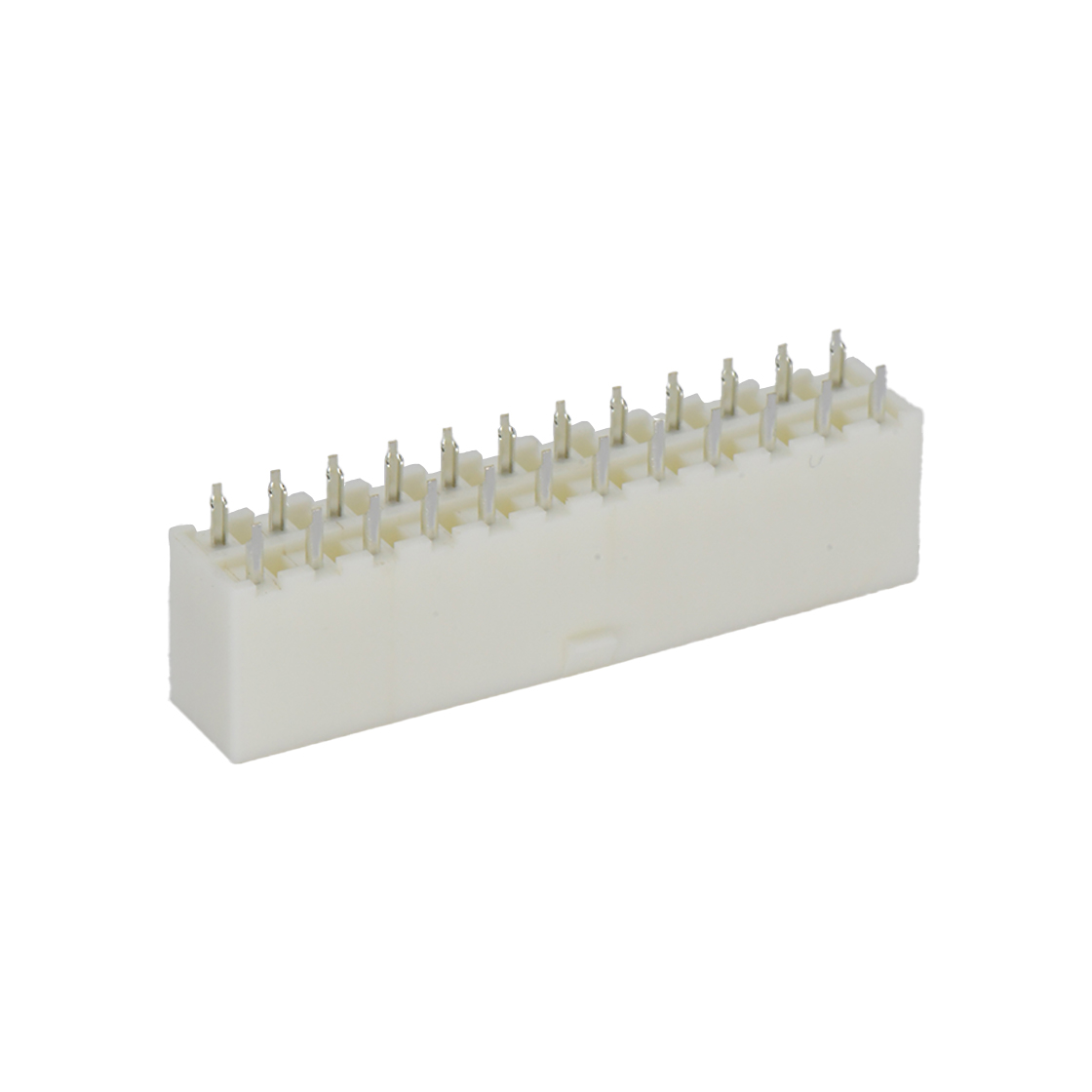 Pitch 4.20mm 双排 180°DIP Wafer 空心针 2X12Pin PA66,94V-0 本色 亮锡