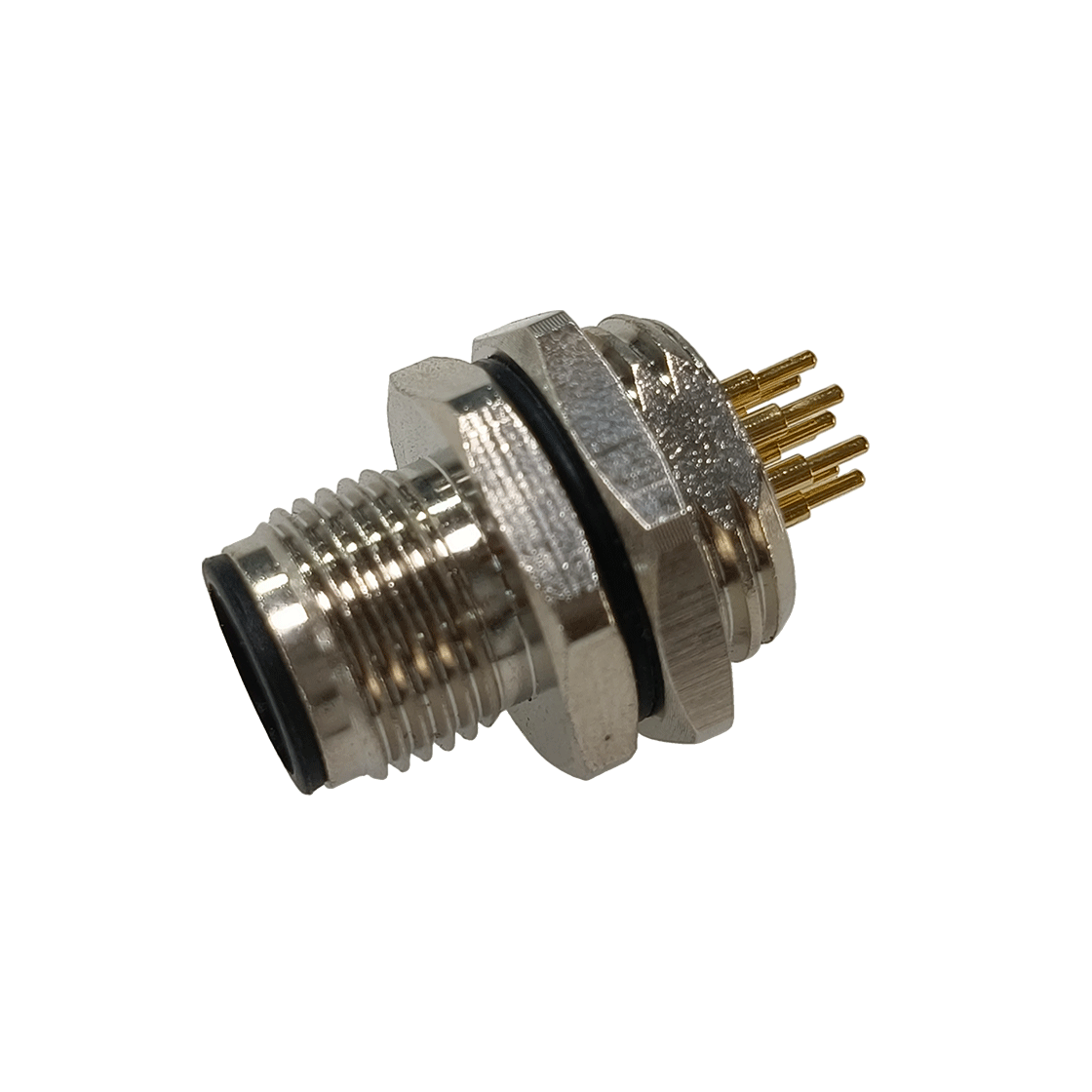 M12后锁面板 公直头 ABD编码 PCB式 开孔M16