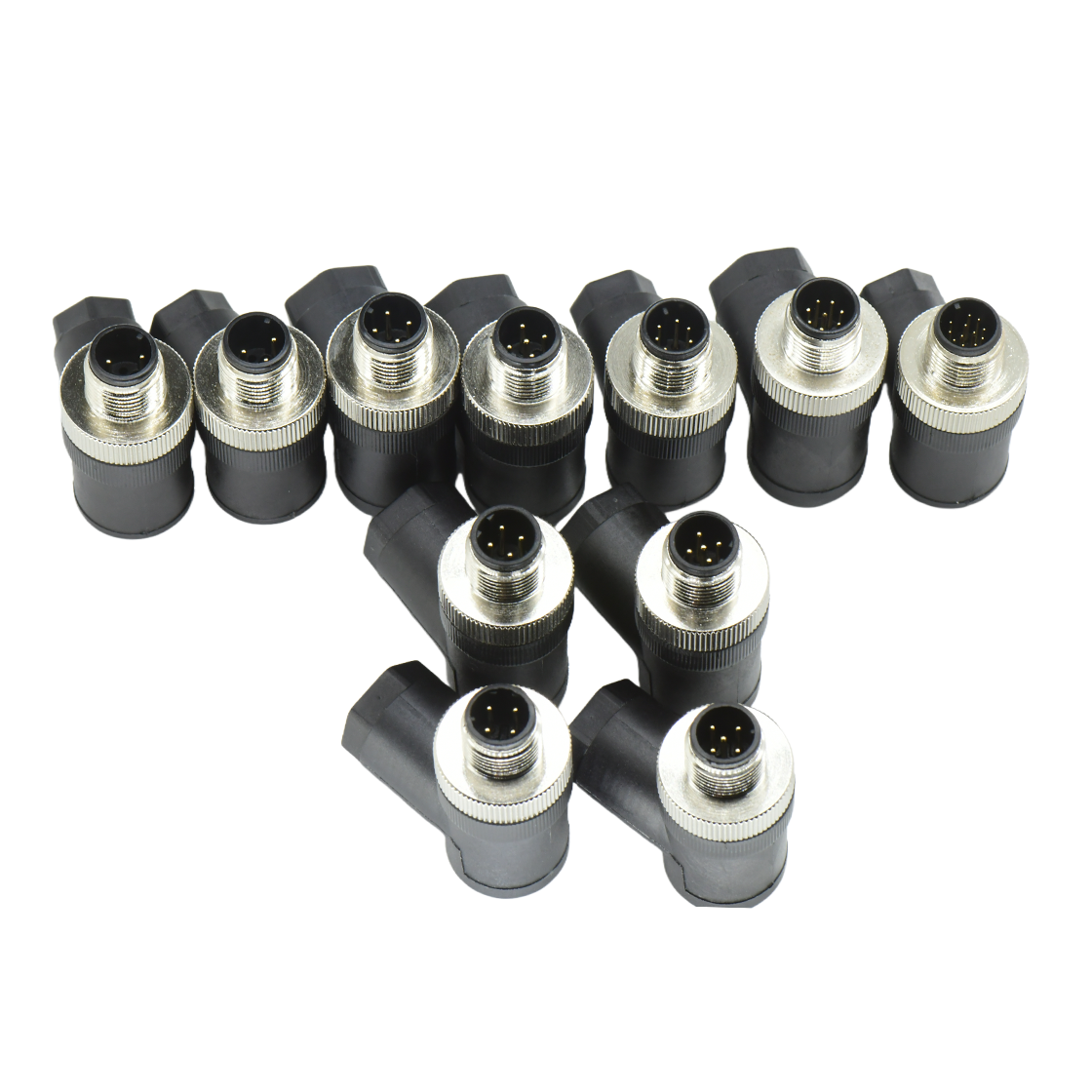 M12组装式半金属塑胶系列 公弯头 ABD编码 螺钉压接 线径PG9