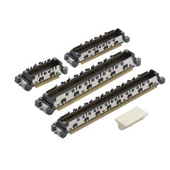 COMe连接器公座H4.45系列(16G) 0.5mm BTB屏蔽式双排SMT连接器 黑色