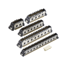 COMe连接器公座H7.45系列(8G) 0.5mm BTB屏蔽式双排SMT连接器 黑色