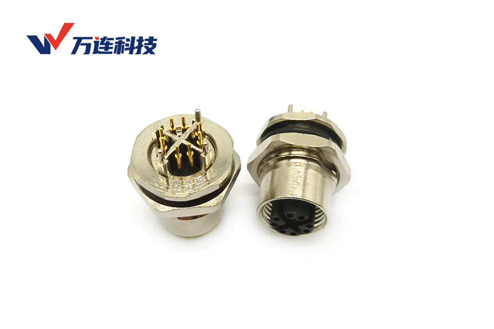万连科技M12前锁面板式连接器关键性能参数解读