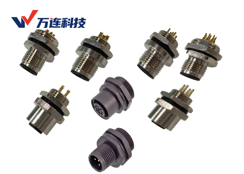 M12后锁面板式连接器:接线与安装的工艺智慧与可靠逻辑
