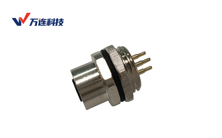 高密度PCB省位组件——M12面板式焊板连接器立体集成方案