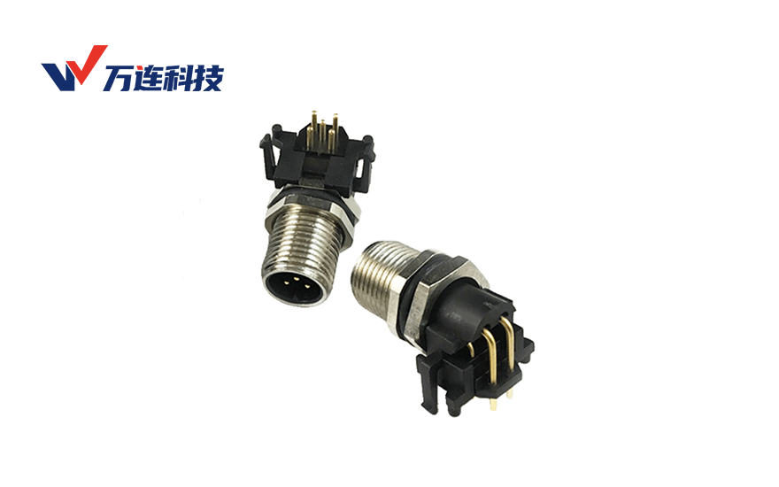 振动环境连接稳！万连 M12 板端连接器杜绝松动与信号中断
