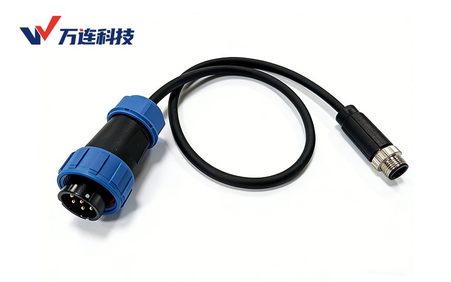 大电流M12圆形连接器品质管控 工业防水高功率接头标准