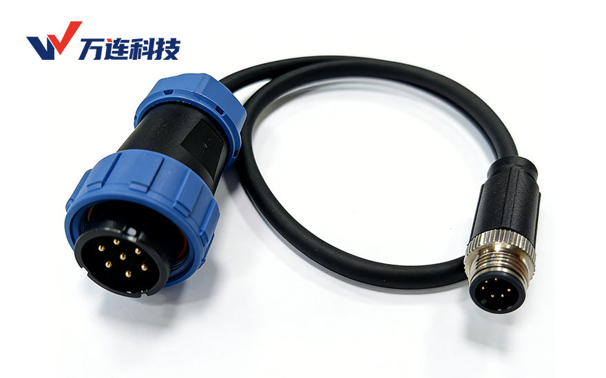 户外工业连接器适配方案 M12防水大电流航插应用解析