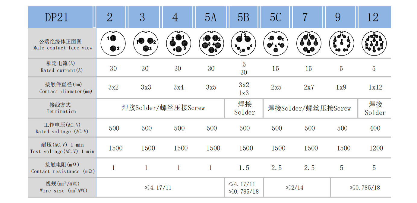 DP21芯件参数